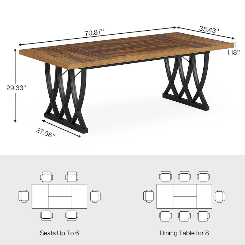 Bureau d'ordinateur maison/bureau en bois et métal