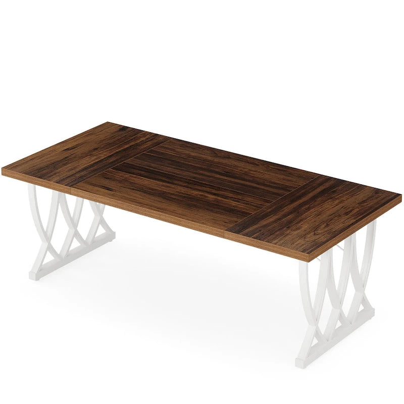 Bureau d'ordinateur maison/bureau en bois et métal